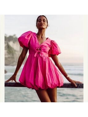 RARE Cleobella Magenta Lalita Mini Dress, NWOT, Size S